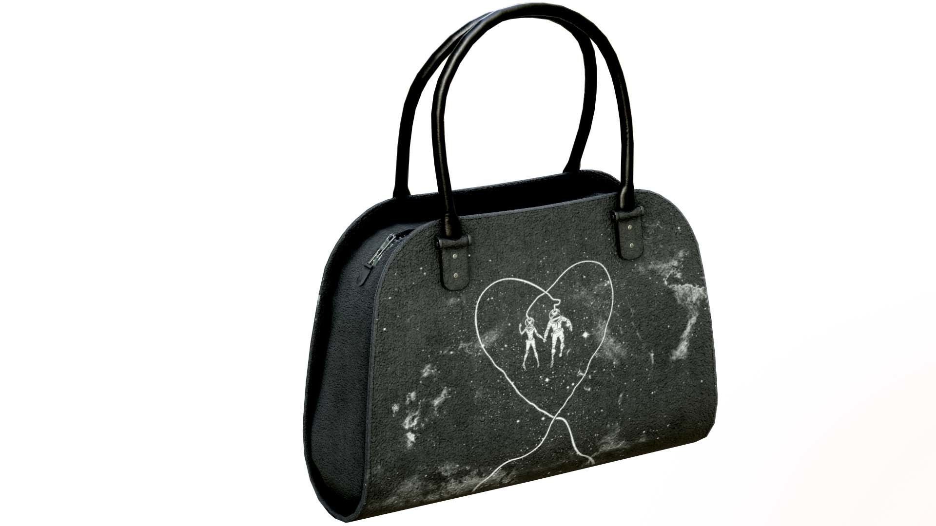 Woman Handbag Low-poly 3D model_3