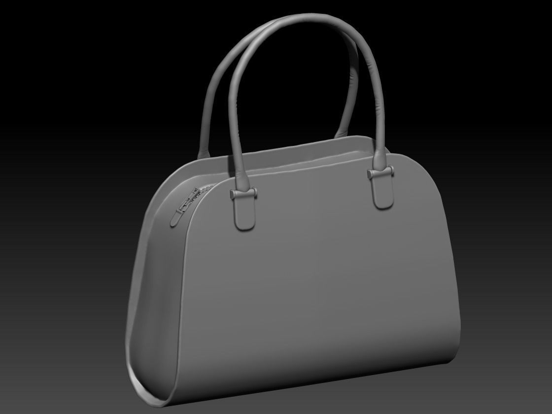 Woman Handbag Low-poly 3D model_13