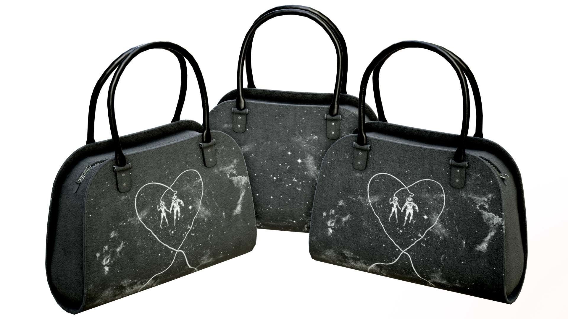 Woman Handbag Low-poly 3D model_9