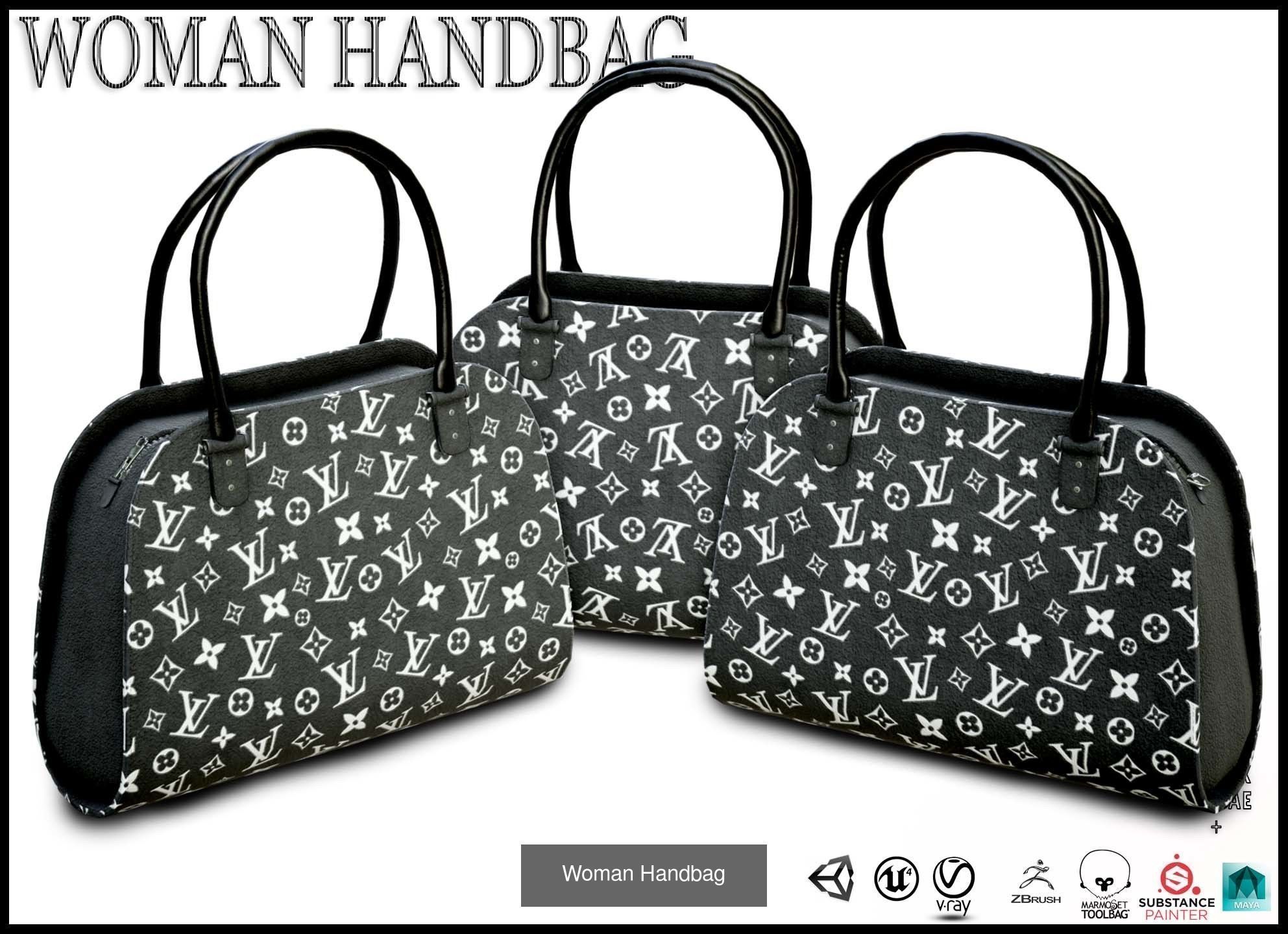 Woman Handbag 3D Model Collection_14