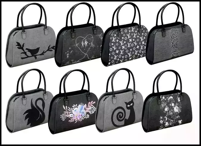 Woman Handbag 3D Model Collection