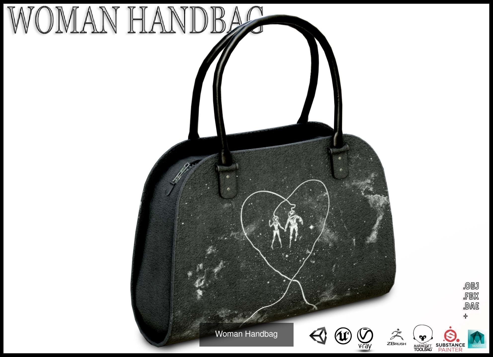 Woman Handbag 3D Model Collection_15