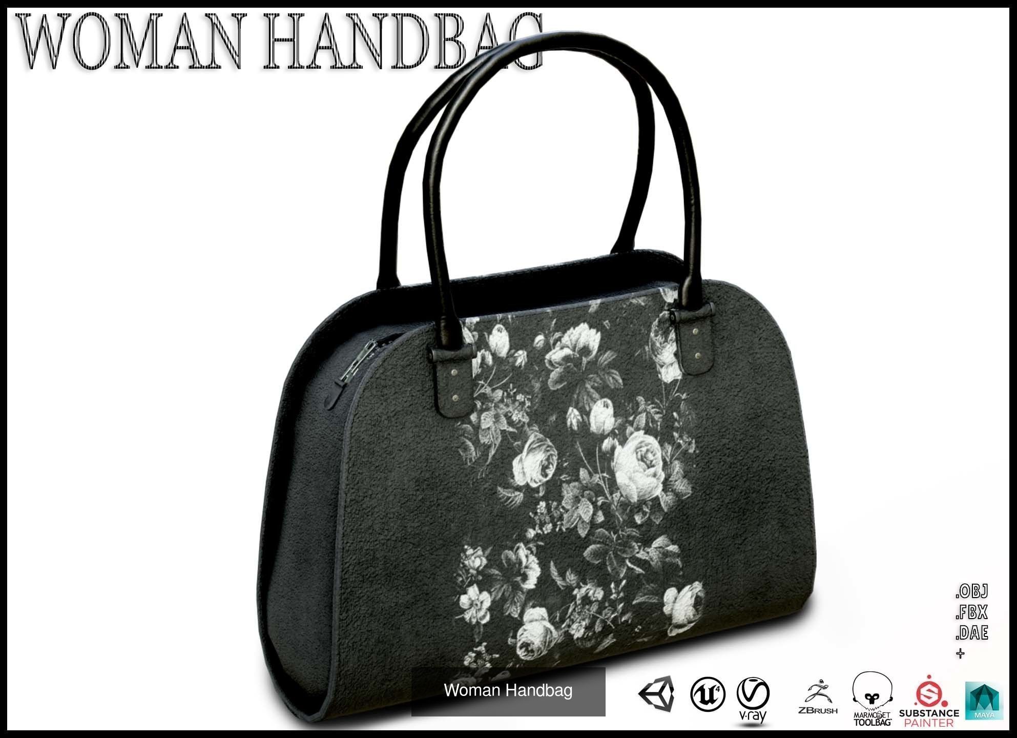 Woman Handbag 3D Model Collection_16