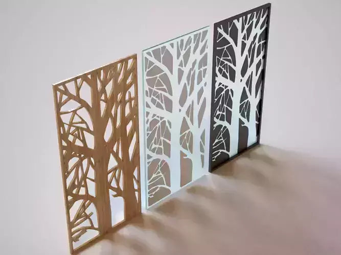 Partition three metal panels