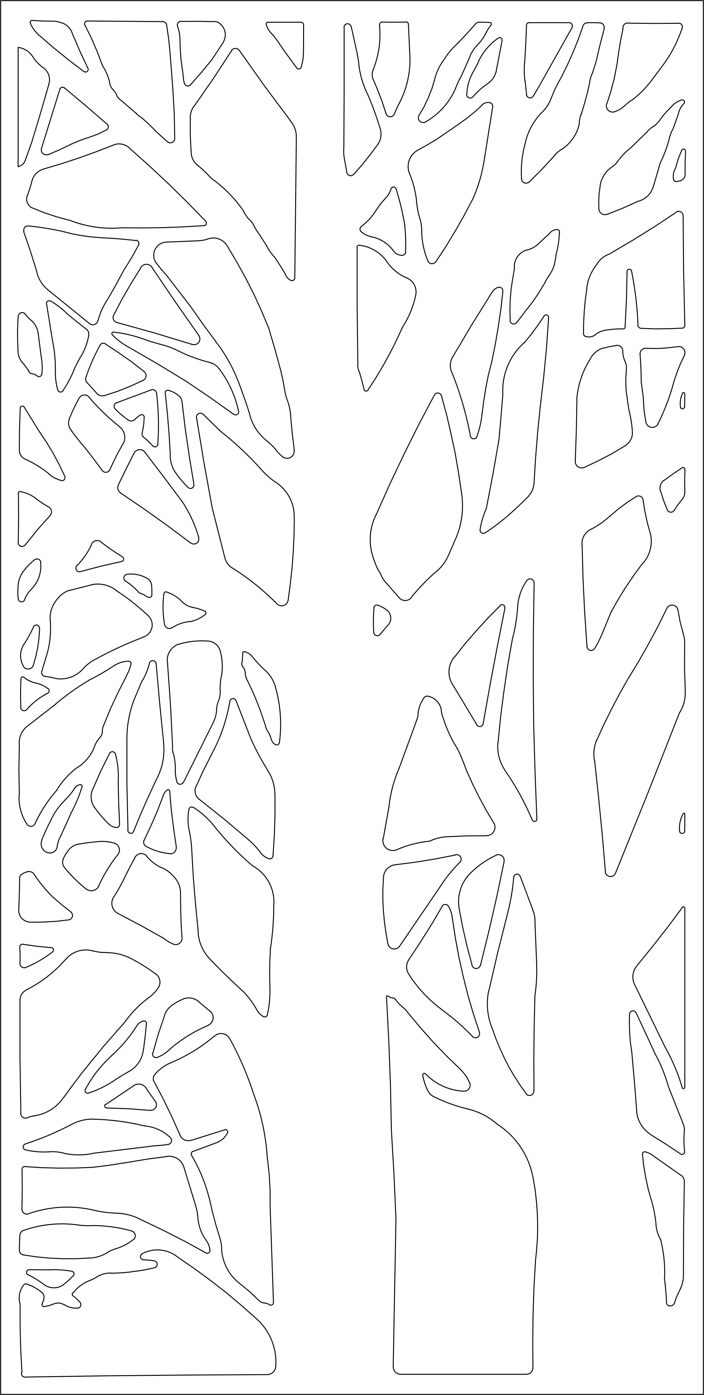 Partition three metal panels 3D model_4