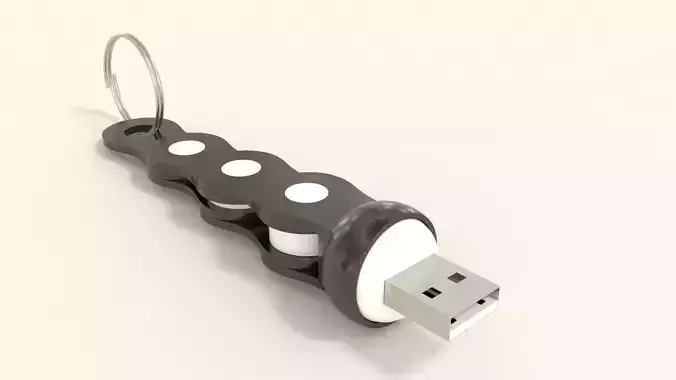 Chain case for nano usb device-O 3D print model