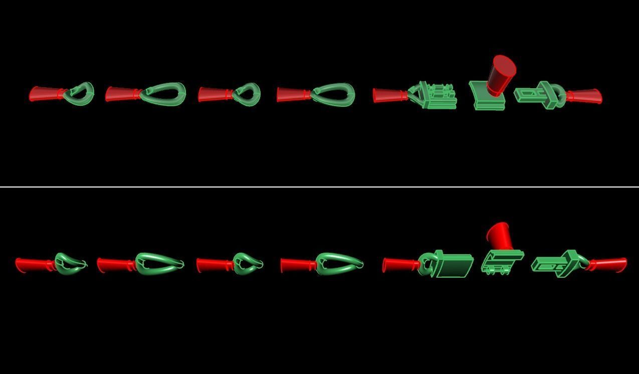 Figaro Cuban Chain Link Rounded Frame 8mm Width 3D print model_13