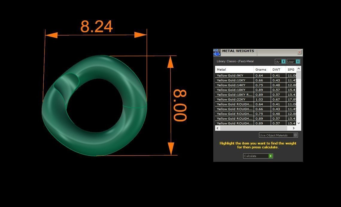 Figaro Cuban Chain Link Rounded Frame 8mm Width 3D print model_10