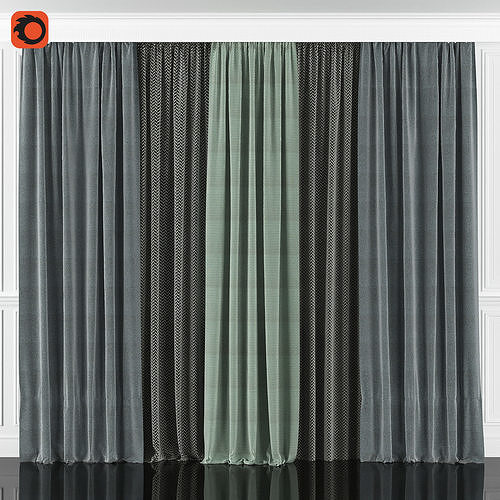 Curtain Set 57C 3D model