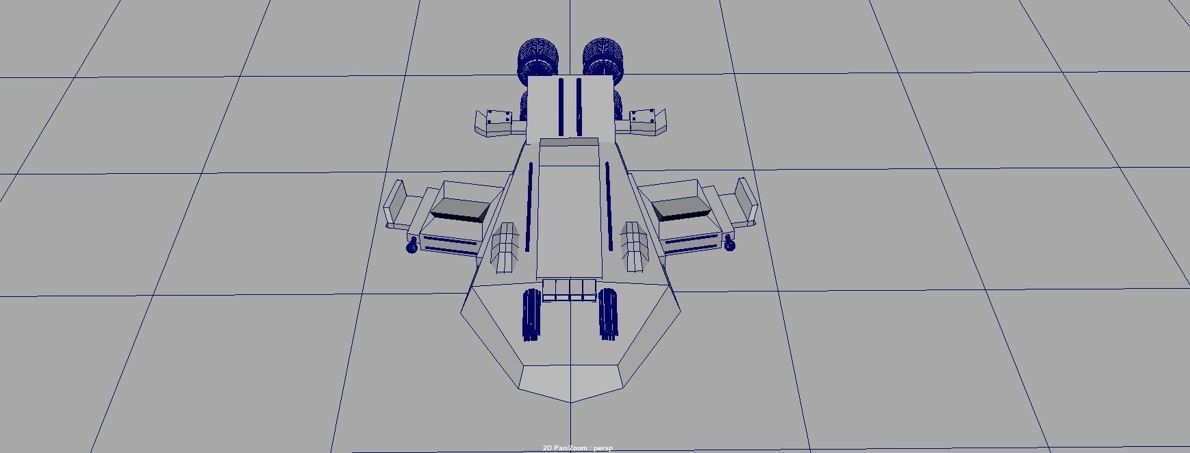Sci-Fi Space Battleship With Neon Lights C-20 Low-poly 3D model_12