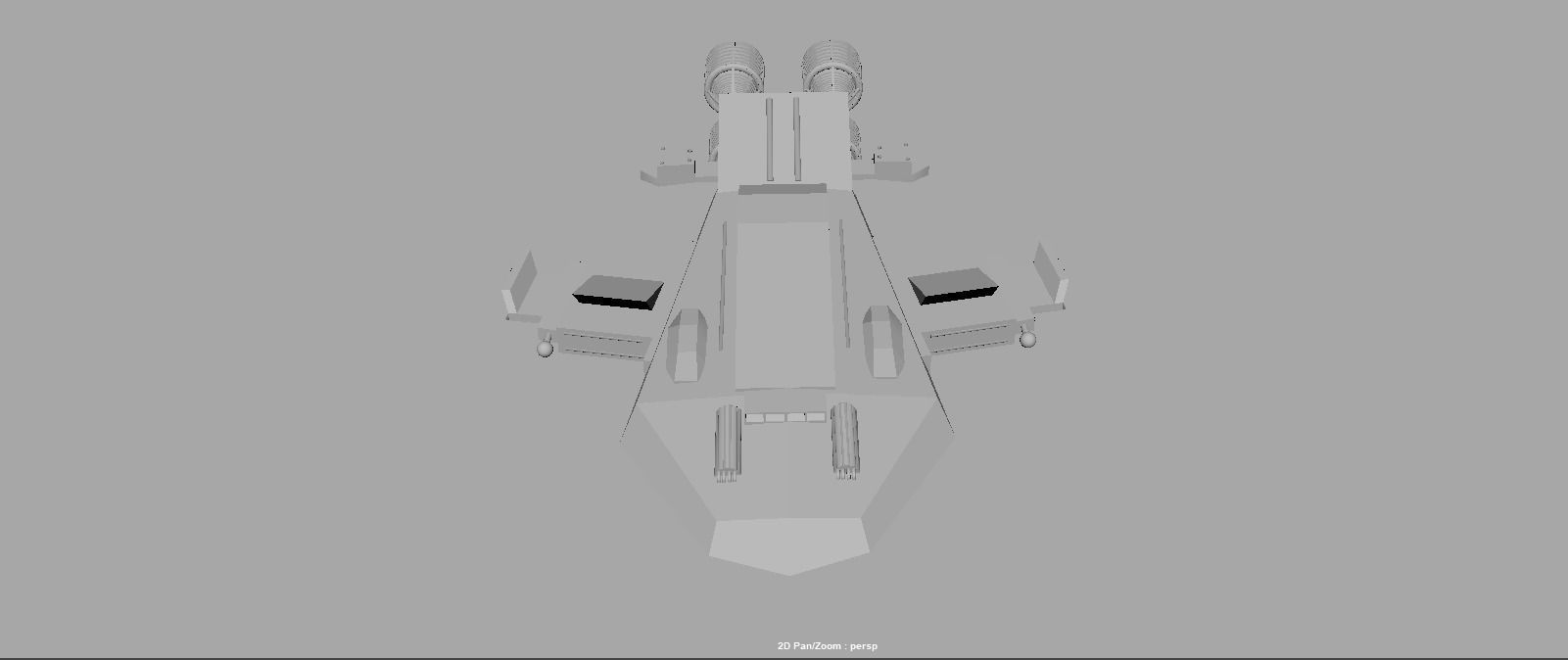 Sci-Fi Space Battleship With Neon Lights C-20 Low-poly 3D model_10