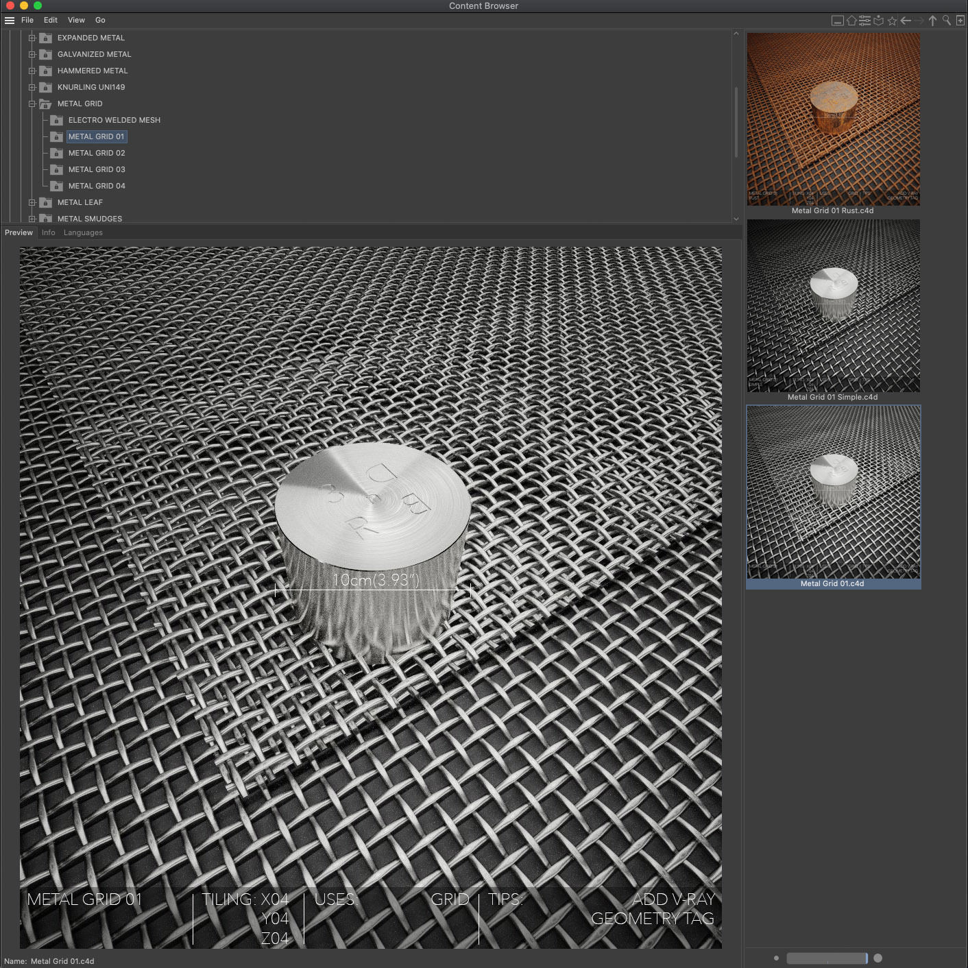 3DRnB Metal Shaders for V-ray 5 Cinema4D Texture_4