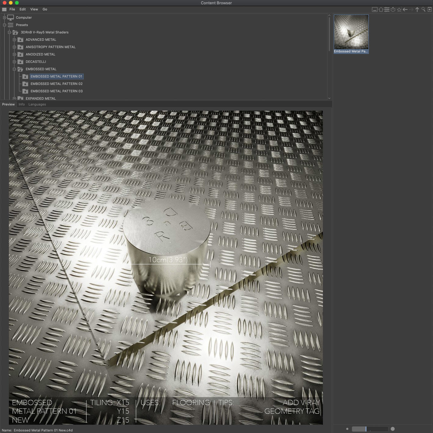 3DRnB Metal Shaders for V-ray 5 Cinema4D Texture_11