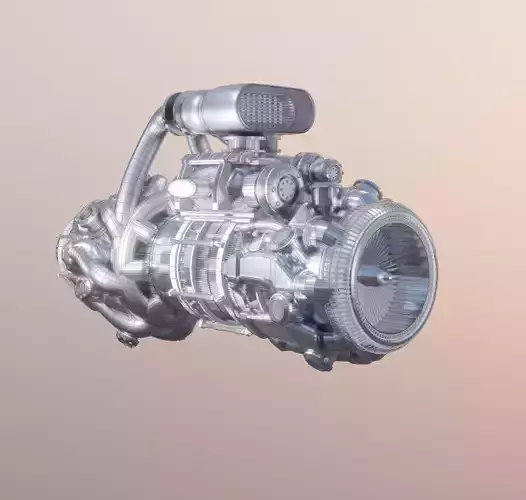 Air Mincer Turbojet Engine 3D model