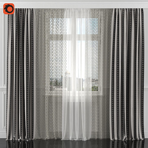 Curtain Set 132C 3D model