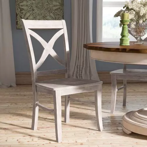  Heather Gray Aonesti Wood Dining Chair - 4 Colour 3D model_0