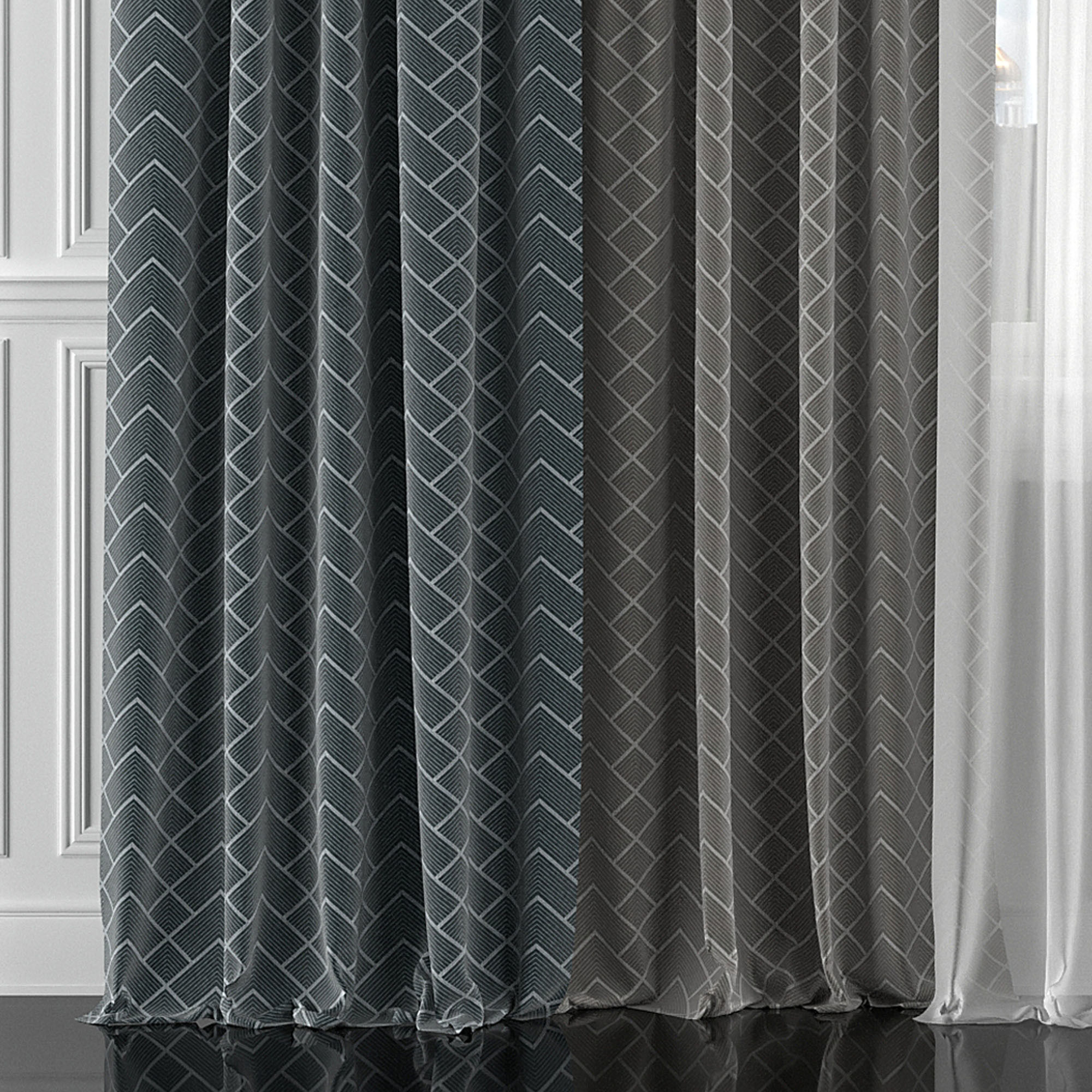 Curtain Set 163C 3D model_1