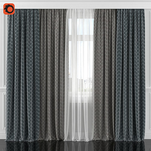 Curtain Set 163C 3D model