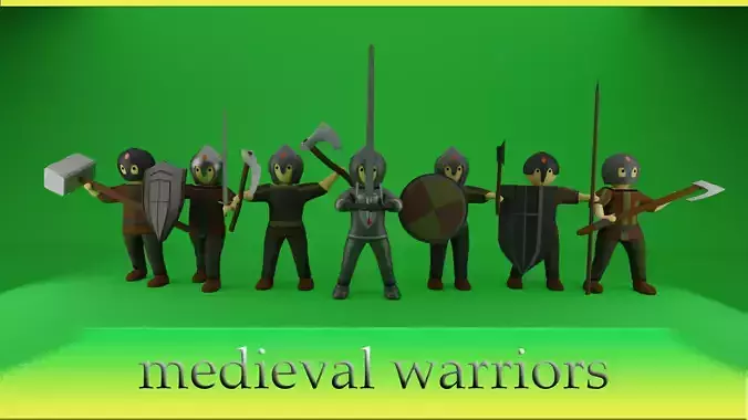 set of medieval warriors