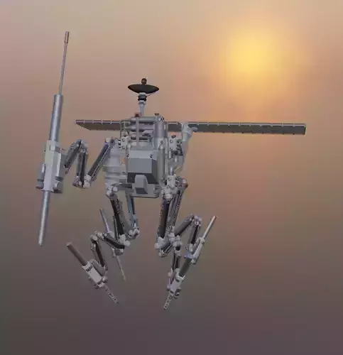 Asteroid Drilling Droid Design 3D model