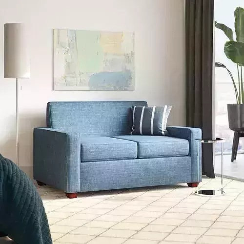 Shingleton Square Arm Loveseat Sofa Bed 3D model