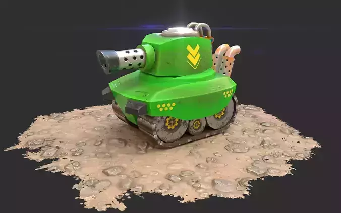 Stylized Cartoon Tank