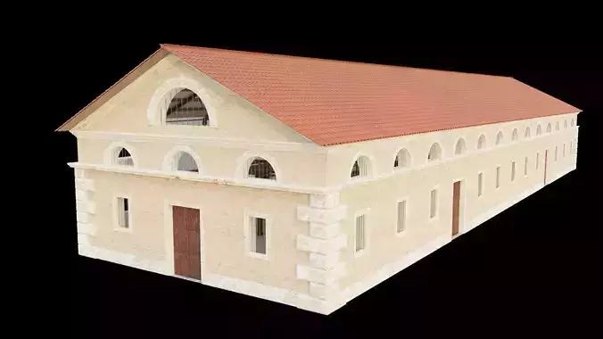 Old industrial pavilion 3D model