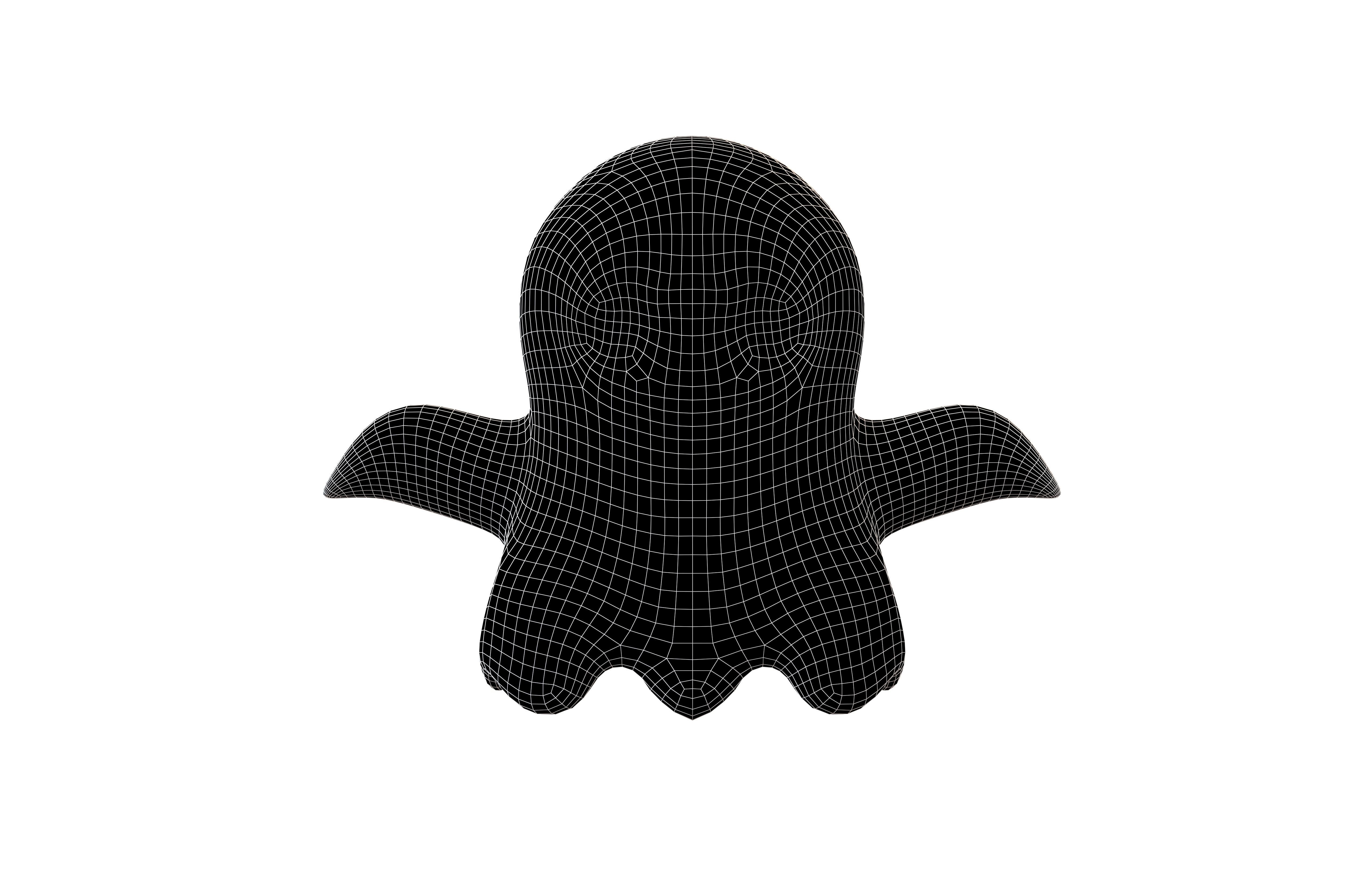 Cartoon Ghost v1 001 Low-poly 3D model_9