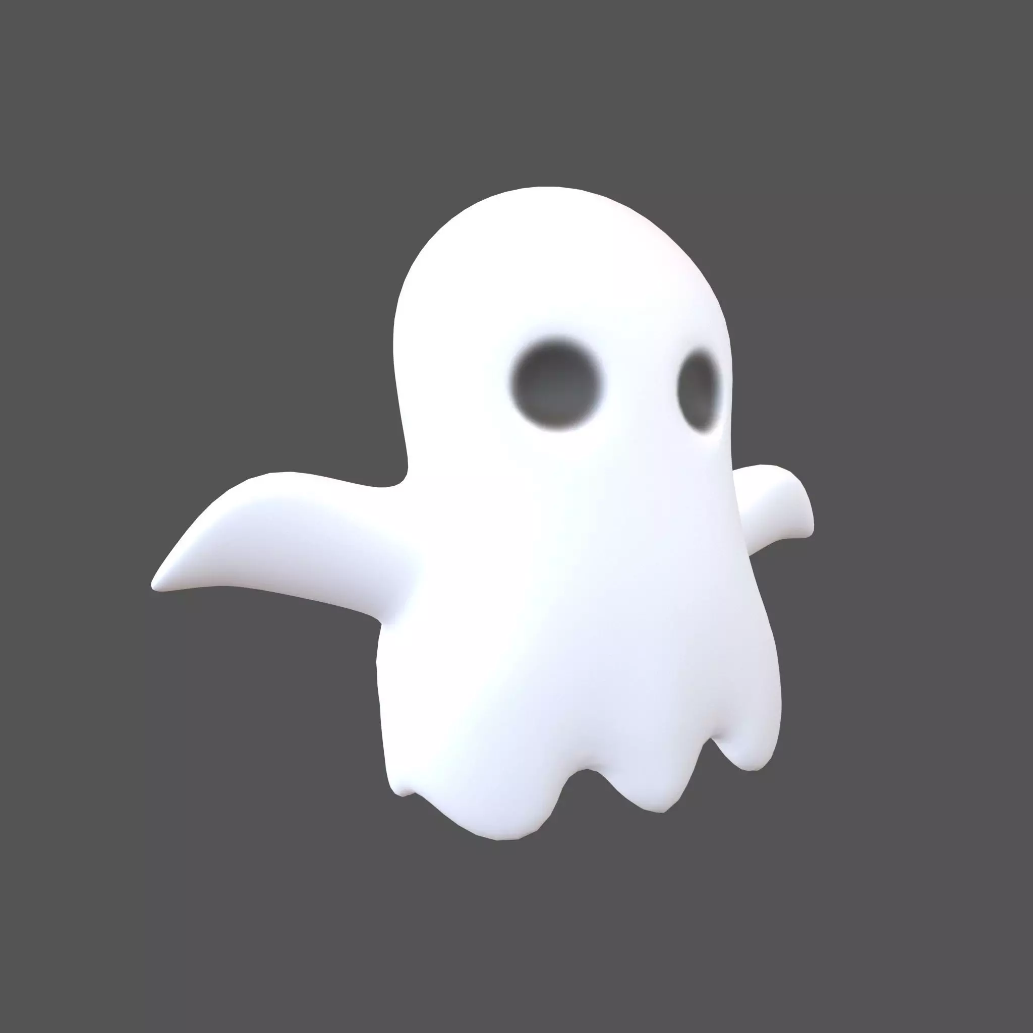 Cartoon Ghost v1 001 Low-poly 3D model_0