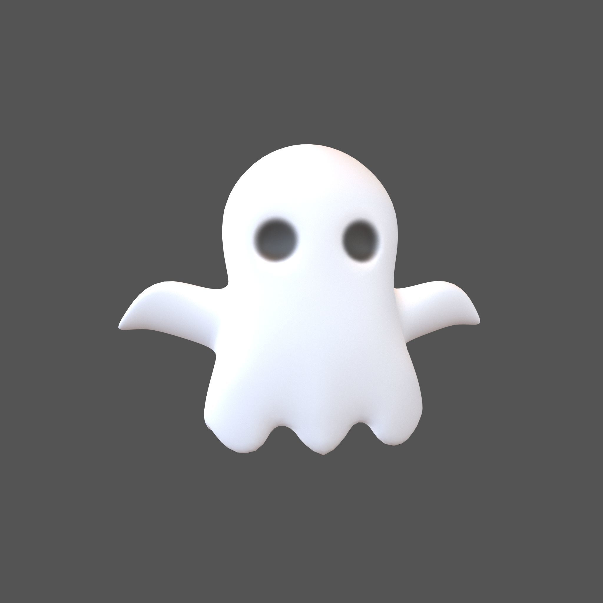 Cartoon Ghost v1 001 Low-poly 3D model_2