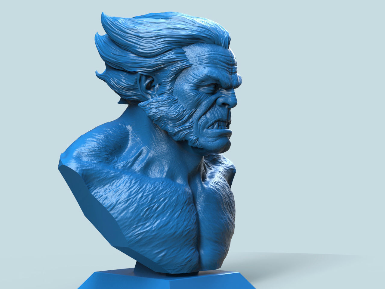 Beast Bust- XMEN 3D print model_5
