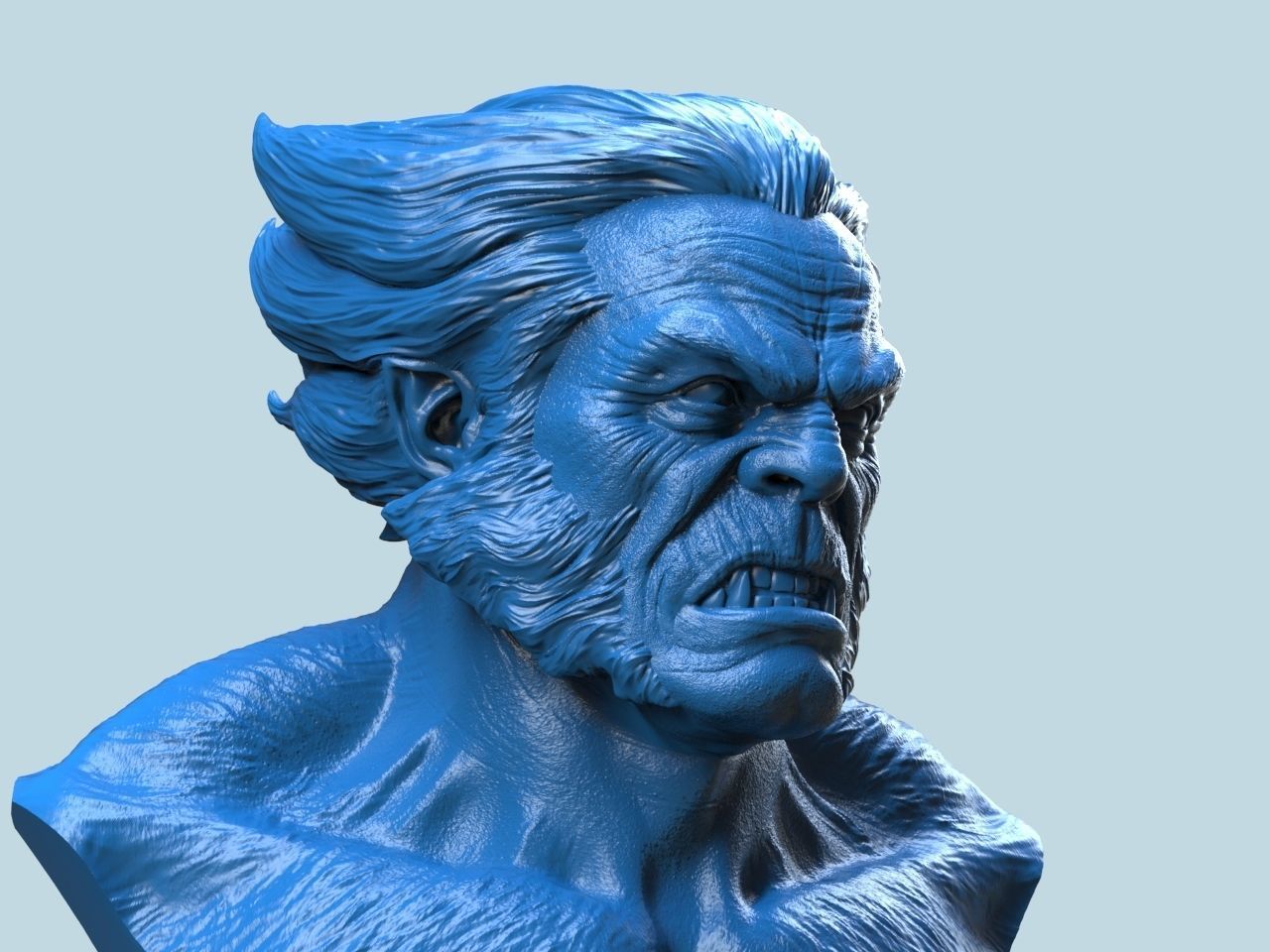 Beast Bust- XMEN 3D print model_4