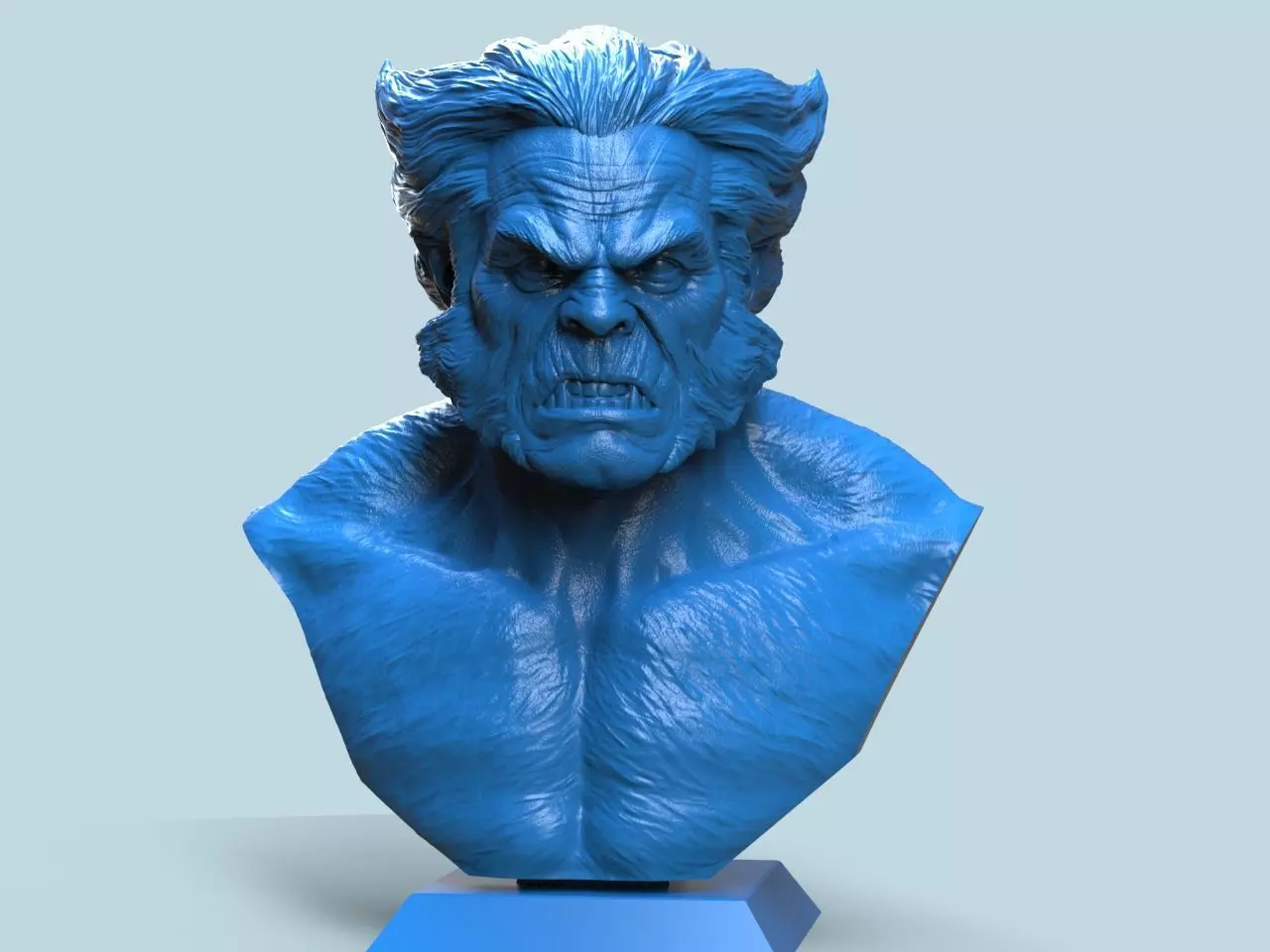 Beast Bust- XMEN 3D print model_0