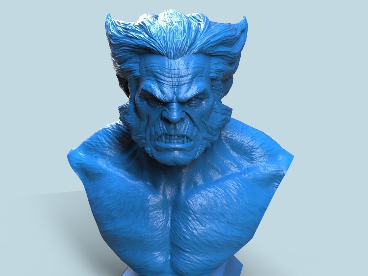 Beast Bust- XMEN 3D print model_3