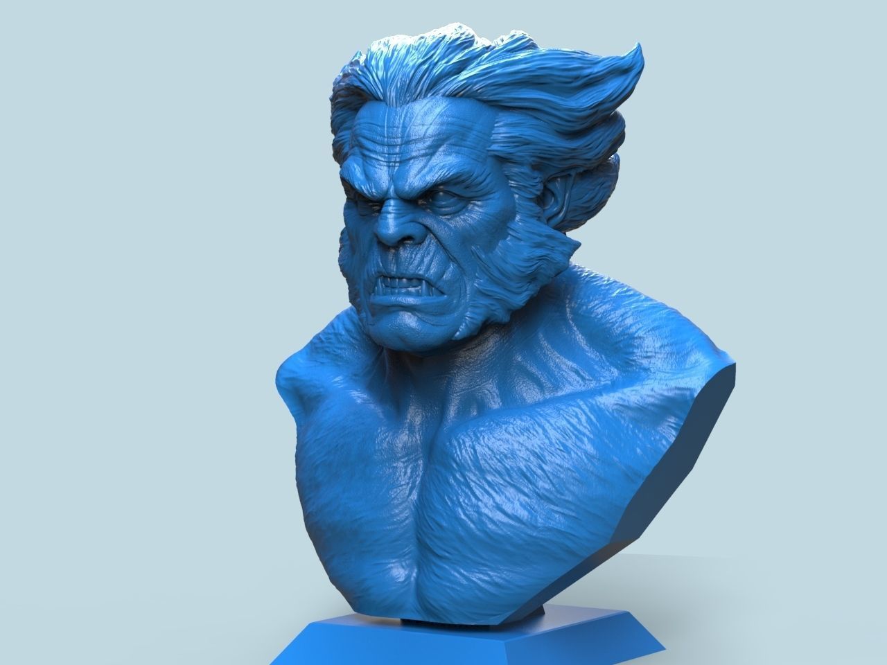 Beast Bust- XMEN 3D print model_2
