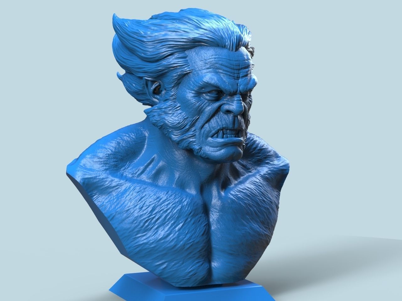 Beast Bust- XMEN 3D print model_1