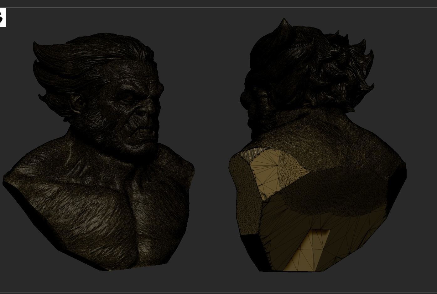 Beast Bust- XMEN 3D print model_19