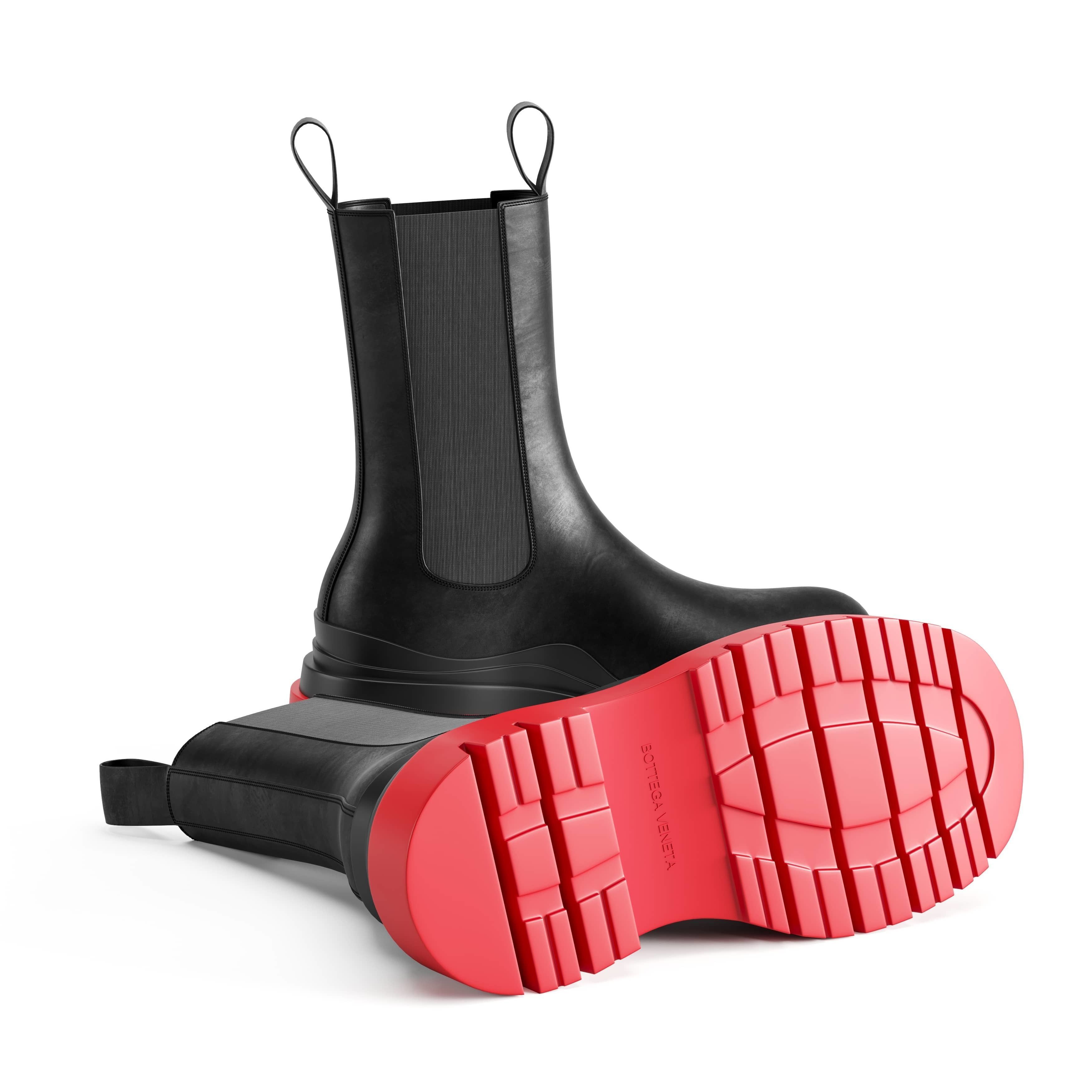 BOTTEGA VENETA THE TIRE BOOTS Low-poly 3D model_3