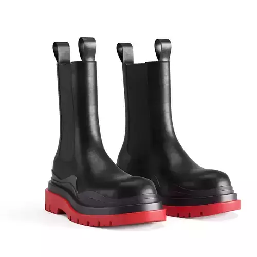 BOTTEGA VENETA THE TIRE BOOTS Low-poly 3D model
