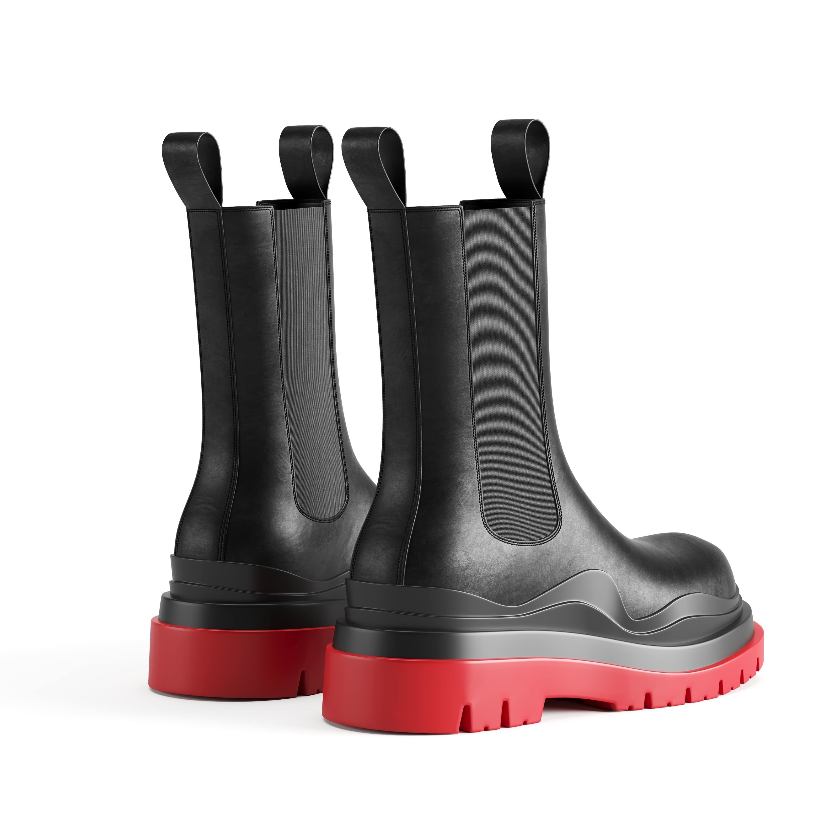 BOTTEGA VENETA THE TIRE BOOTS Low-poly 3D model_1
