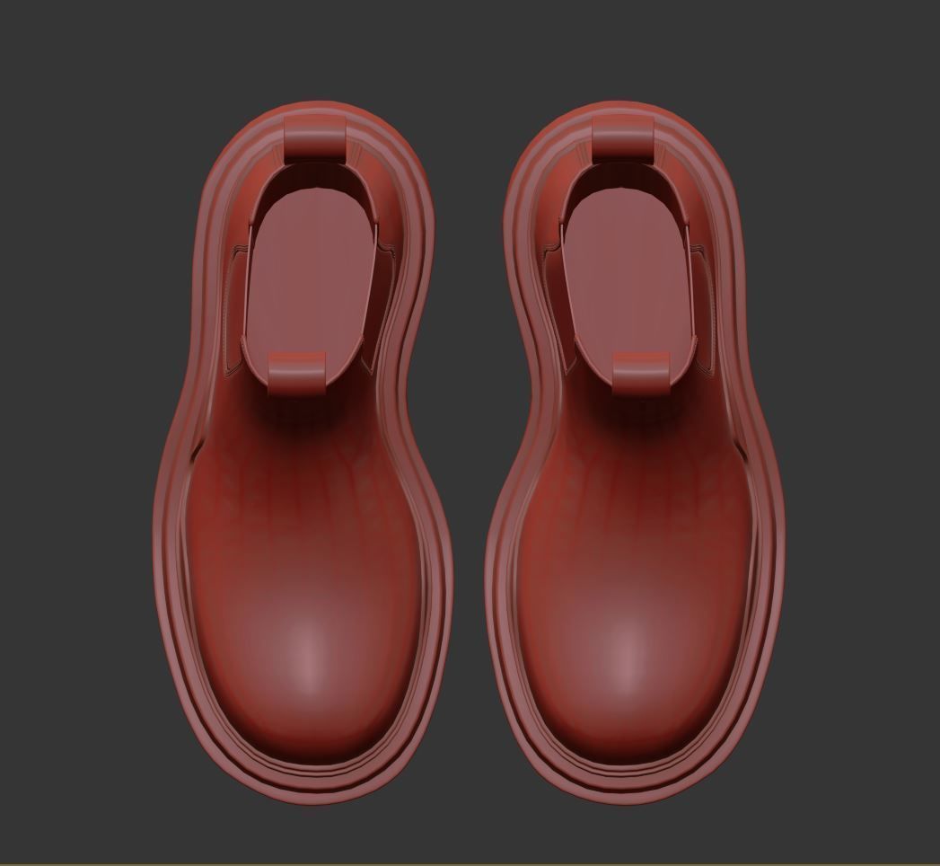 BOTTEGA VENETA THE TIRE BOOTS Low-poly 3D model_5