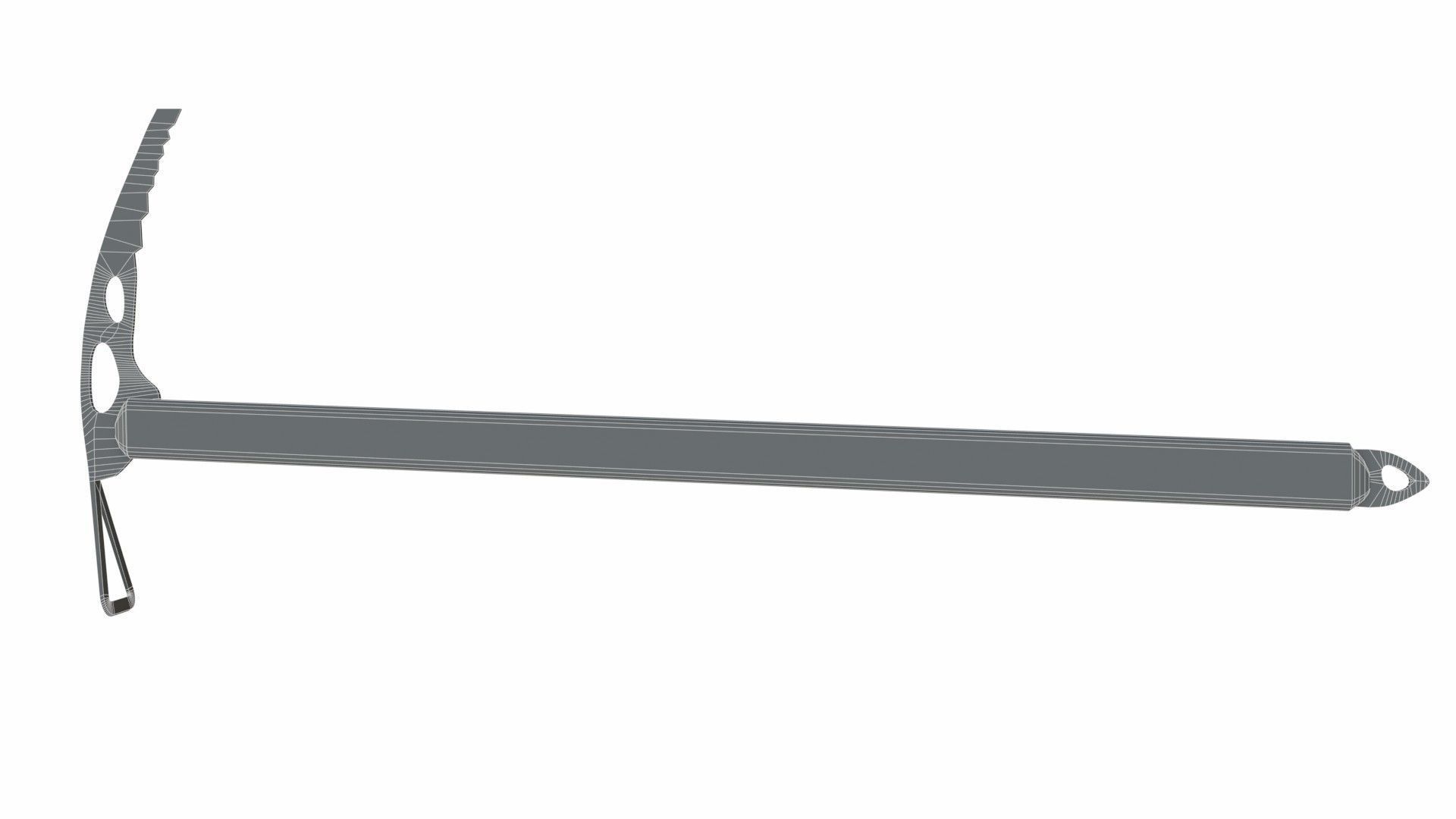 Ice-ax mountaineering ice axe Low-poly 3D model_9