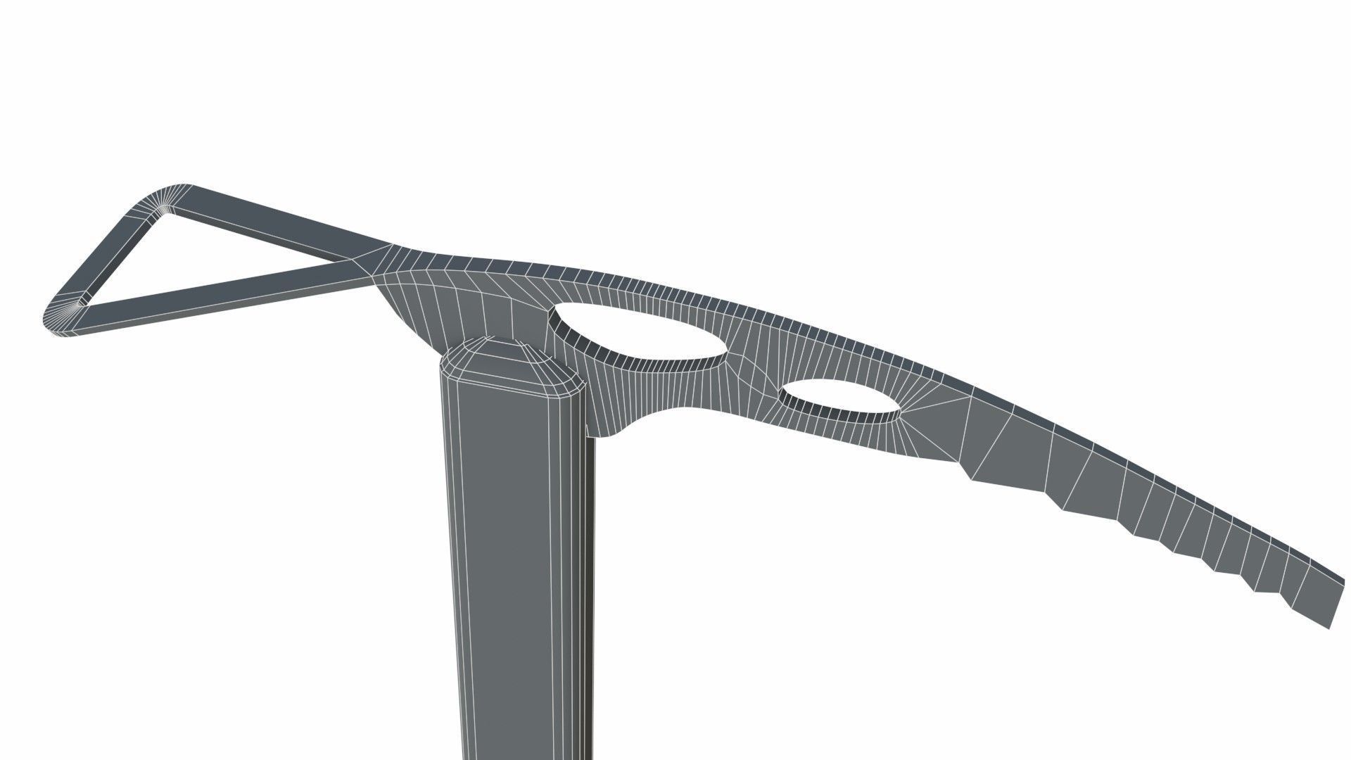 Ice-ax mountaineering ice axe Low-poly 3D model_13
