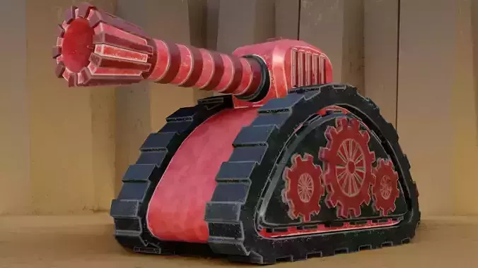 Mini Tank Low-poly 3D model