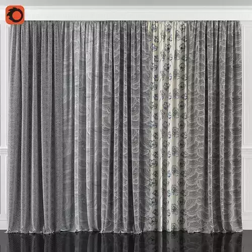 Curtain Set 76C 3D model