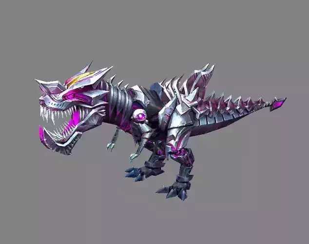 Cartoon robot tyrannosaurus