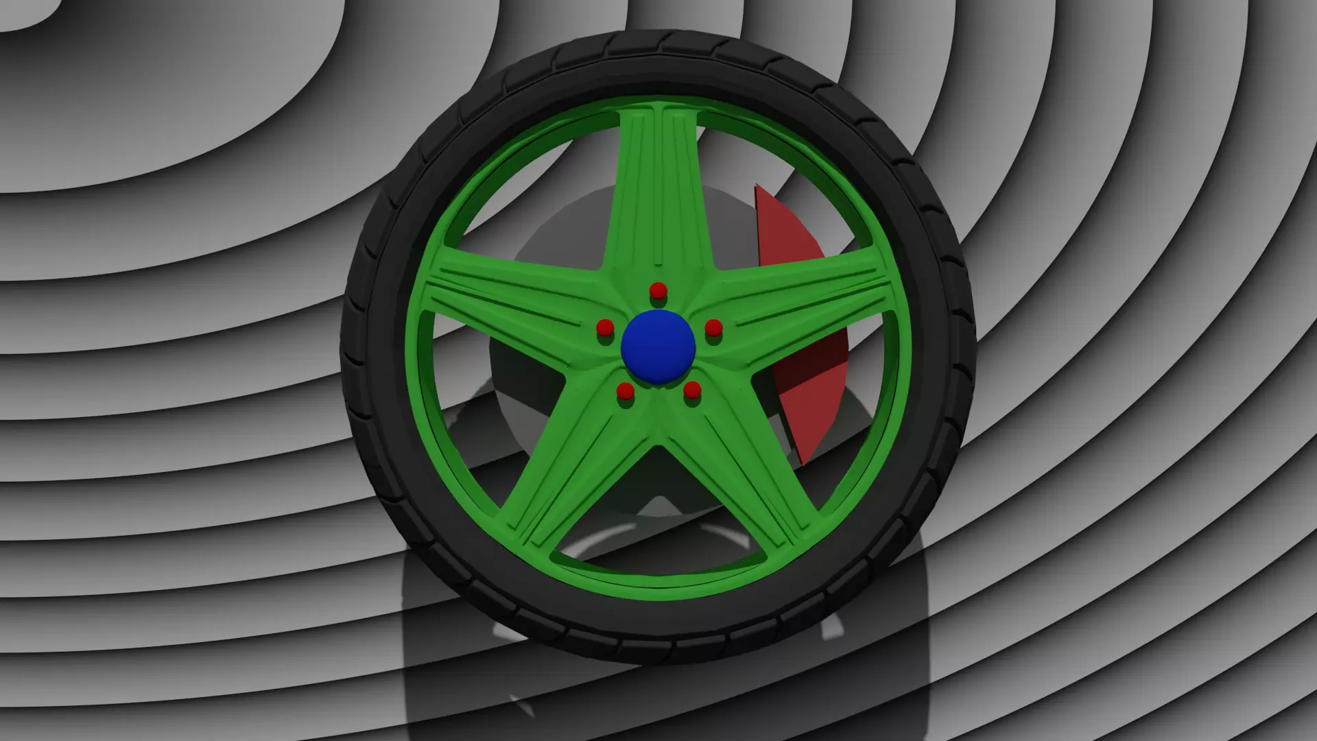 3D Car Tire Low-poly 3D model_0
