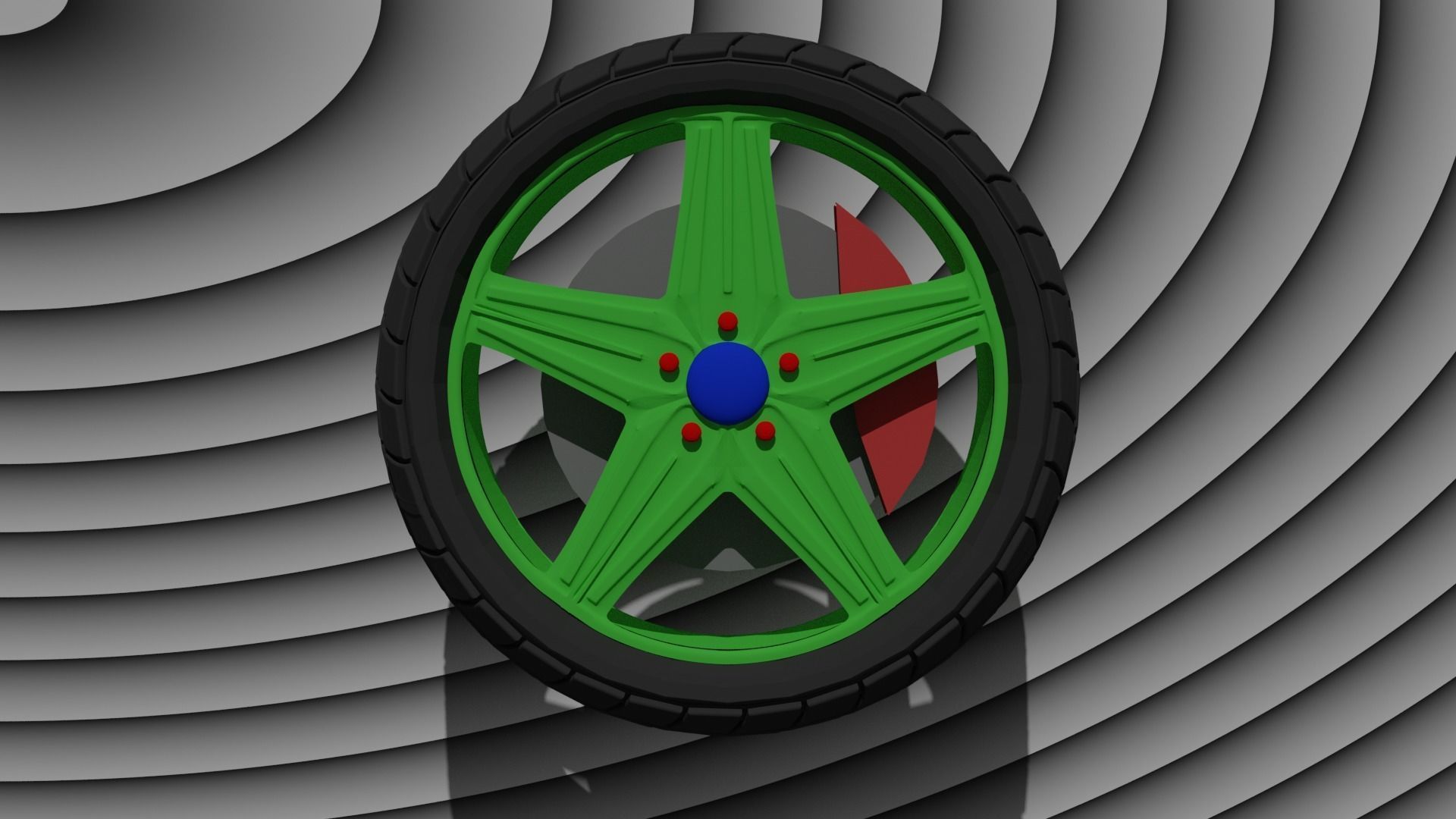 3D Car Tire Low-poly 3D model_2