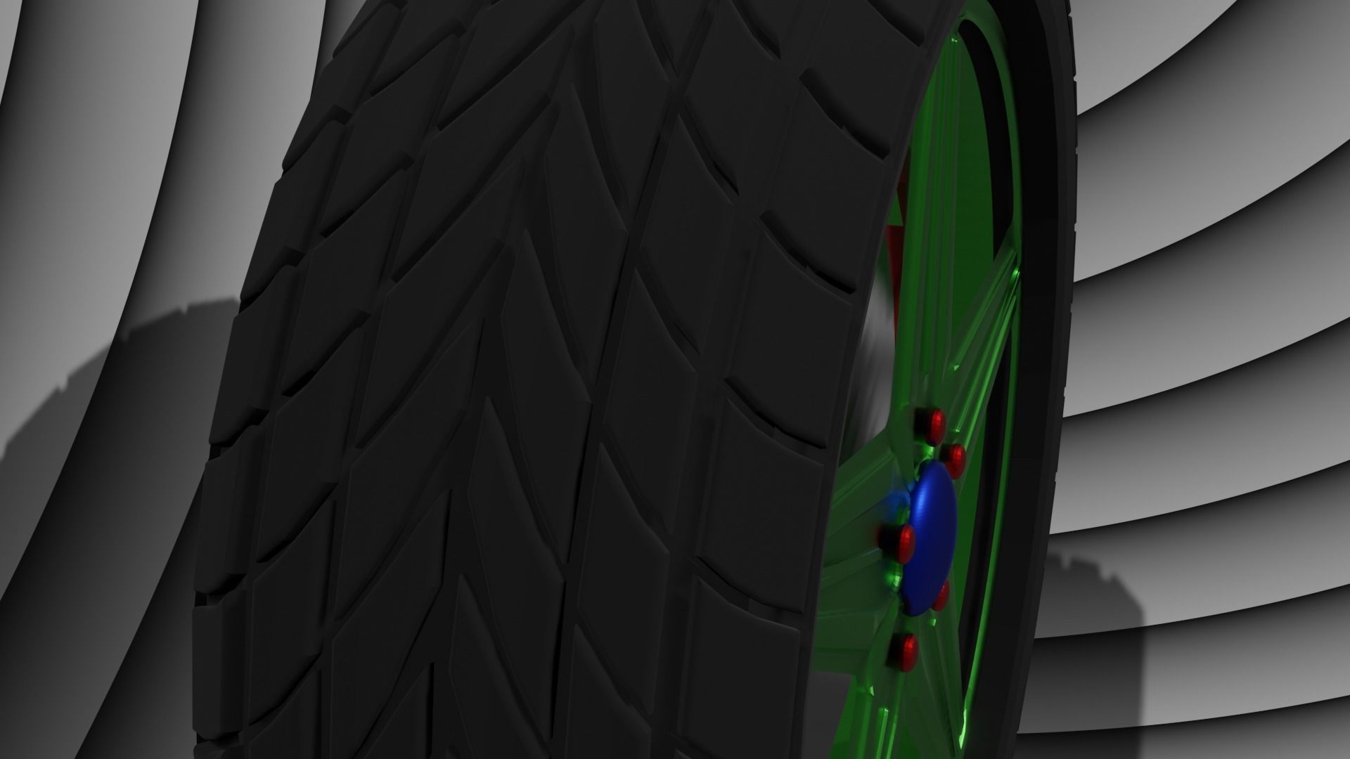 3D Car Tire Low-poly 3D model_4