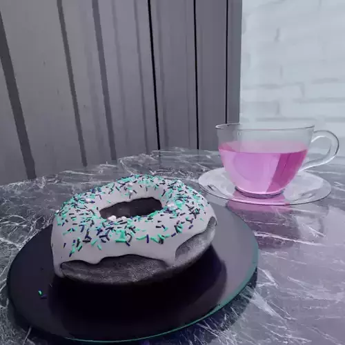 ACTIVATED CHARCOAL DONUT Free 3D model